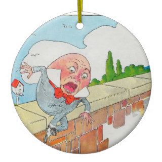 Humpty Dumpty sat on a wall Christmas Tree Ornaments
