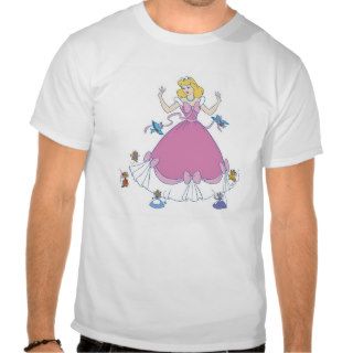 Cinderella With Birds and Mice Tee Shirt