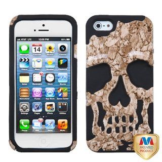 Hard Plastic Snap on Cover Fits Apple iPhone 5 5S Stone Vein/Black Skullcap Hybrid Plus A Free LCD Screen Protector AT&T, Cricket, Sprint, Verizon (does NOT fit Apple iPhone or iPhone 3G/3GS or iPhone 4/4S or iPhone 5C) Cell Phones & Accessories