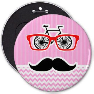 Pink Chevron Mustache; Funny
