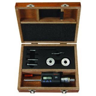 Mitutoyo 468 971 Digimatic Holtest LCD Inside Micrometer, Interchangeable Head Set, 6 12mm Range, 0.001mm Graduation, +/ 0.002mm Accuracy (2 Piece Set)
