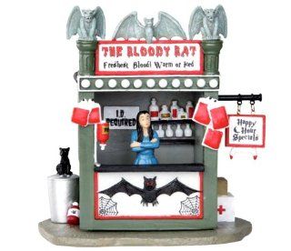 Lemax 33005 the Bloody Bat Spooky Town Table Accent Halloween Decor   Collectible Building Accessories
