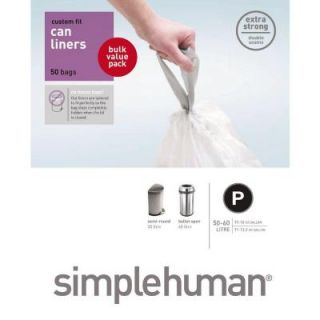 simplehuman Code P Custom Fit Trash Can Liner (50 Pack) CW0172