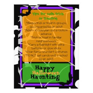 Halloween Flyer with Trick or Treat safety tips