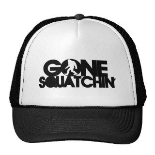 Gone Squatchin' with silhouette Trucker Hats
