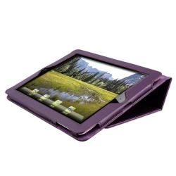 Purple Leather Case with Stand for Apple iPad 2 Eforcity iPad Accessories