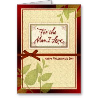 Husband   Ribbon and Leaves Greeting Cards