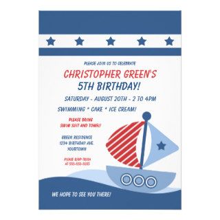 Sail Away Birthday Invitations