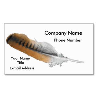 Red tail Hawk feather Business Card Templates