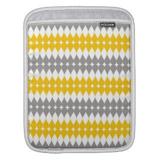 Yellow And Gray Teardrop Pattern Sleeves For iPads