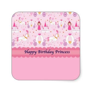 Princess Happy Birthday Sticker