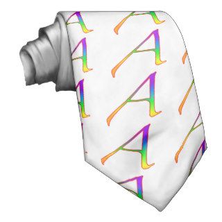 Rainbow Atheist Scarlet Letter Necktie
