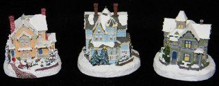 Thomas Kinkade Cottage Ornaments Winter Memories Illuminated Collection 1st Issue 2000  Collectible Figurines  