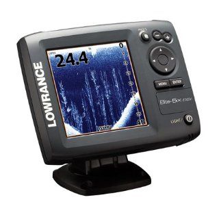Lowrance 000 10235 001 Elite 5x DSI DownScan Imaging Fishfinder with 5 Inch Color LCD and 455/800 KHz Transom Mount Transducer  Fish Finders  GPS & Navigation