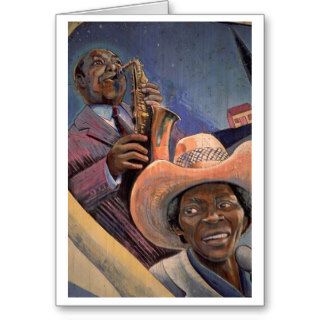 African American Jazz Greeting Card