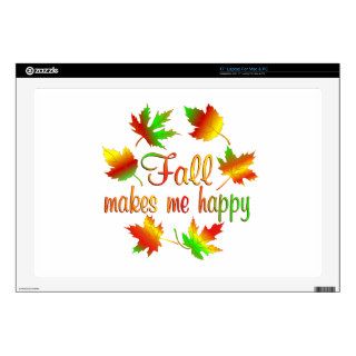 Fall makes me Happy Decal For 17" Laptop
