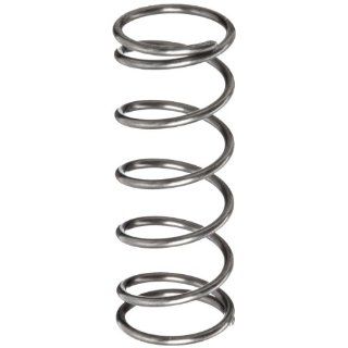 Music Wire Compression Spring, Steel, Inch, 0.455" OD, 0.039" Wire Size, 0.47" Compressed Length, 1" Free Length, 6.21 lbs Load Capacity, 11.7 lbs/in Spring Rate (Pack of 10)
