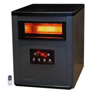Lifesmart 1500 Watt 1500 Sq ft. 6 Element Infrared Room Heater with Two Tone Cabinet and Remote LS 6BPIQH X IN