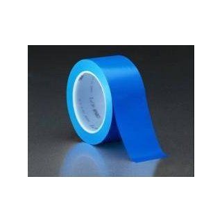 3M 471 Vinyl Rubber Adhesive Tape, 170 Degree F Performance Temperature, 5.5 mil Thick, 36 yds Length x 1/4" Width, Blue Adhesive Tapes