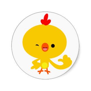 Cute Cool Cartoon Chicken Sticker