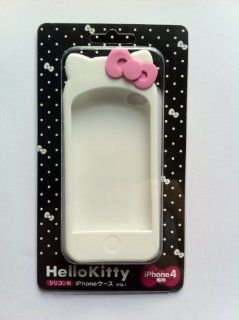 Hello Kitty iPhone 4 Case   White with Pink Bow Cell Phones & Accessories