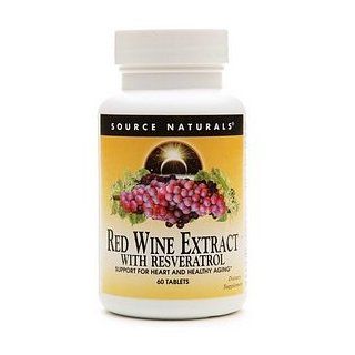 Source Naturals Red Wine Extract with Resveratrol 60 tablets Health & Personal Care
