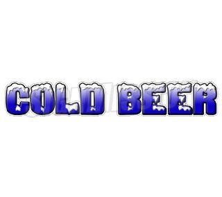 COLD BEER Concession Decal ice drink vendor cart signs Patio, Lawn & Garden