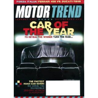 Motor Trend January 2011 Car of the Year (Chevy Volt), Ferrari 458 vs Ducati 1198S, First Drive Lexus CT 200H, Veyron Supersport, Epic Road Trip Motor Trend Magazine Books