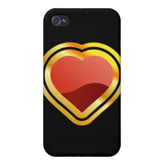 Gold Ace of Hearts iPhone 4 Cover