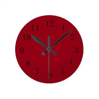 Carmine Red Kitchen Wall Clock