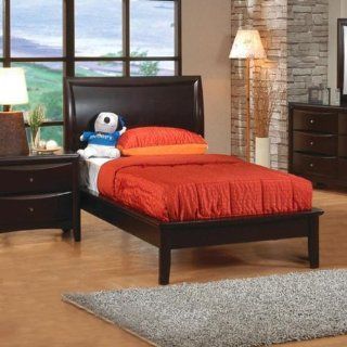 Full Size Platform Bed Contemporary Style in Cappuccino Finish Furniture & Decor