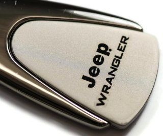 Jeep Wrangler Chrome Teardrop Key Fob Authentic Logo Key Chain Key Ring Keychain Lanyard Automotive
