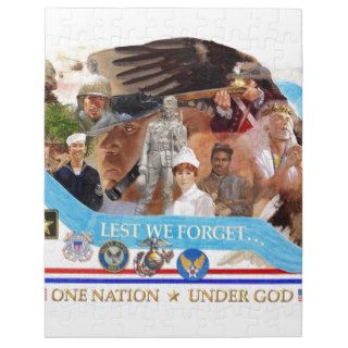 One Nation Under God Lest We Forget Jigsaw Puzzles