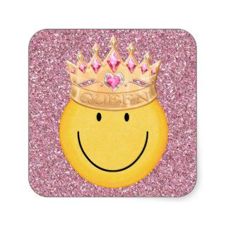Queen Smiley Face Sticker   SRF