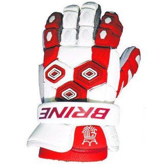 Brine Triumph Lacrosse Gloves in Scarlet Red 12 inch  Lacrosse Player Gloves  Sports & Outdoors