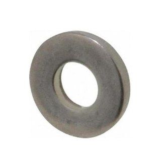 Steel Flat Washer, Plain Finish, ASME B18.22.1, No. 6 Screw Size, 5/32" ID, 3/8" OD, 0.049" Thick (Pack of 100)