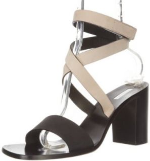 Calvin Klein Collection Women's Faye Sandal, Black/Dusk, 41 M EU Shoes