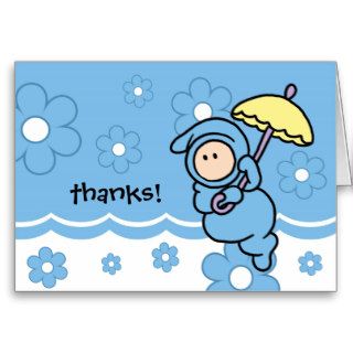 Thank You Note for Baby Gift or Baby Shower Greeting Cards