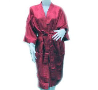 BATH ROBE CHINESS COIN PATTERN Kimono Women's Satin Silk Robe   One SIZE  ARMPIT   ARMPIT 28 INCHES LONG FROM SHOULDER 45 INCHES   Bathroom Accessories