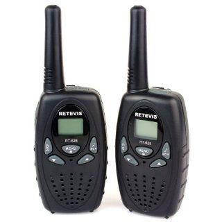 Retevis RT628 Kids Walkie Talkies 0.5W VOX UHF 462.550  467.7125MHz Portable 22 Channel FRS/GMRS Two Way Radio Toy Radio Transceiver 2 Pack (Black) Best Gift Toys & Games