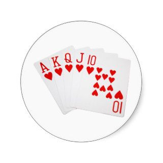 Poker Royal Flush Stickers
