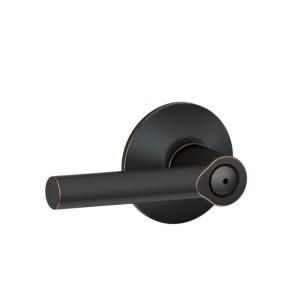 Schlage Broadway Aged Bronze Bed and Bath Lever F40 BRW 716
