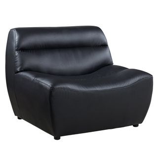 Armless Black Bonded Leather Chair Chairs