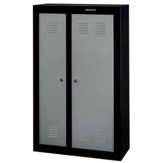 Stack On Double Door Sports Locker   Black/Silver Gray Doors DISCONTINUED SO 332 DS