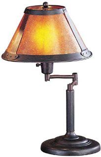 Cal Lighting BO 462 Table Lamp with Mica Glass Shades, Rust Finish   Mission Floor Lamp  