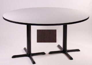 Round Caf and Breakroom Table w Cross Base (Mahogany)   Conference Tables