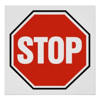 'STOP' sign Print