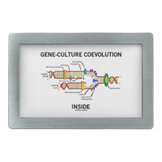 Gene Culture Coevolution Inside (DNA Replication) Rectangular Belt Buckles