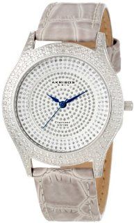 Akribos XXIV Women's AKR464GY Diamond Grey Brilliance Swiss Quartz Strap Watch Akribos XXIV Watches