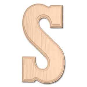 Design Craft MIllworks 8 in. Pine Wood Letter (S) 47198